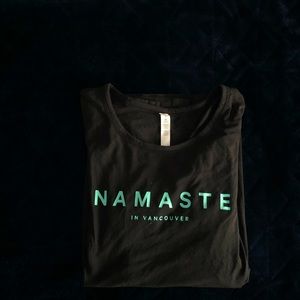 Black and Teal Namaste LULULEMON shirt!